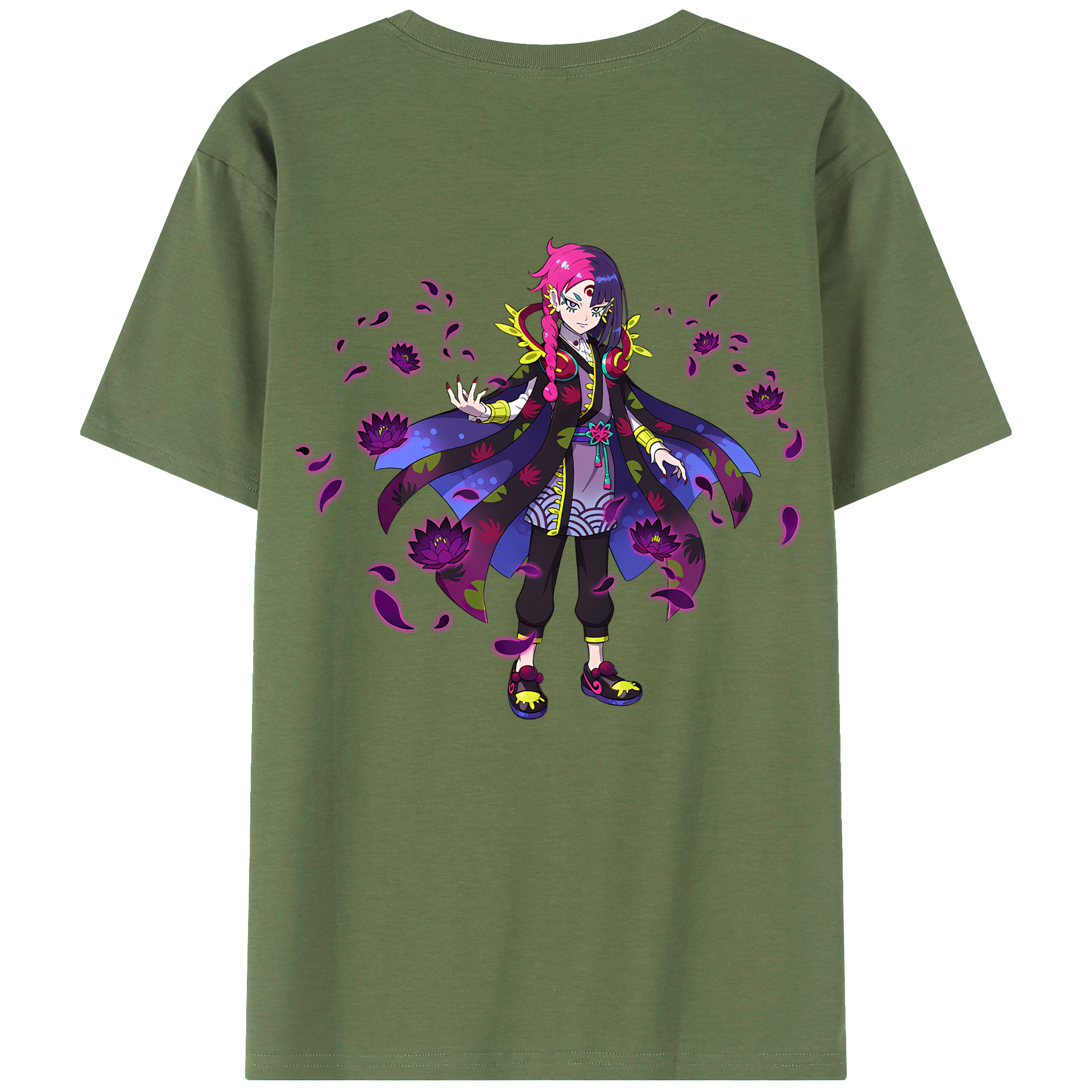 （画像用） 妖怪ウォッチ Yo-kai Watch 綿100％ メンズ半袖Tシャツ（バックプリント） 通気性